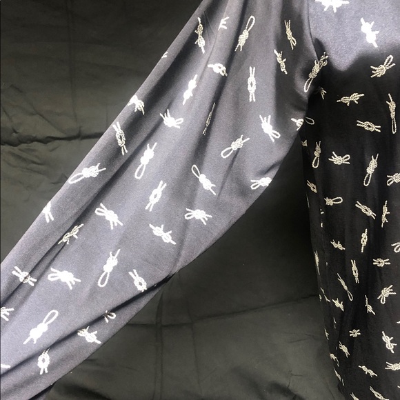 Zara Navy Shirt with White Rope Pattern - Picture 3 of 6